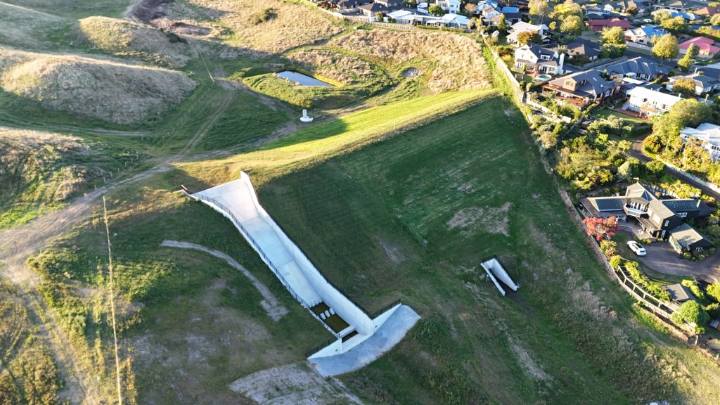 Drone view of Morey Street West Dam
