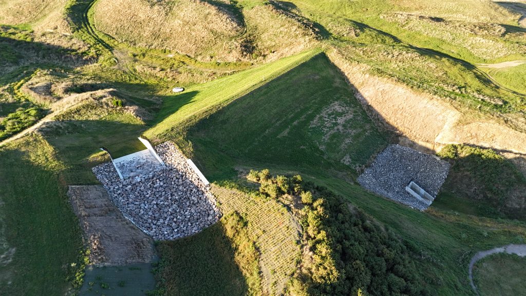 Drone view of Morey Street West Dam