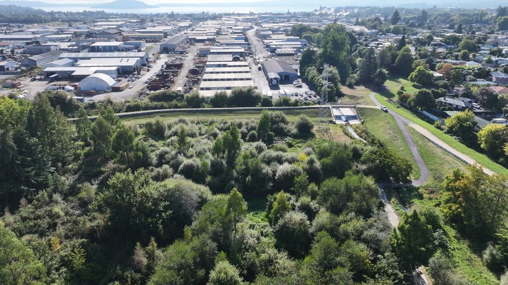 Drone view of Linton Park Dam