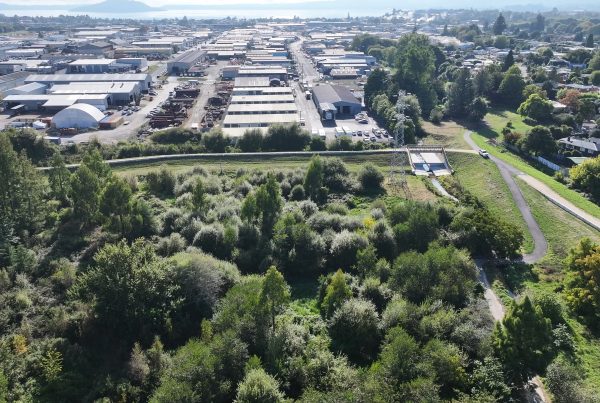 Drone view of Linton Park Dam