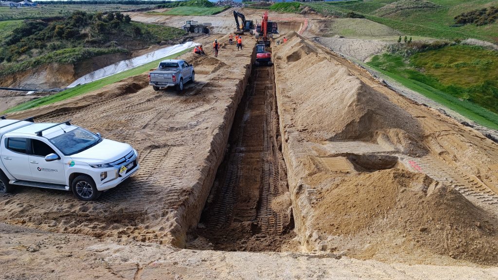 Morey Street West Dam: Embankment and chimney drain construction