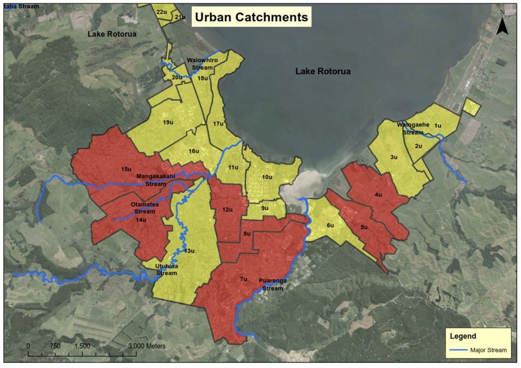 Rotorua urban stormwater catchments