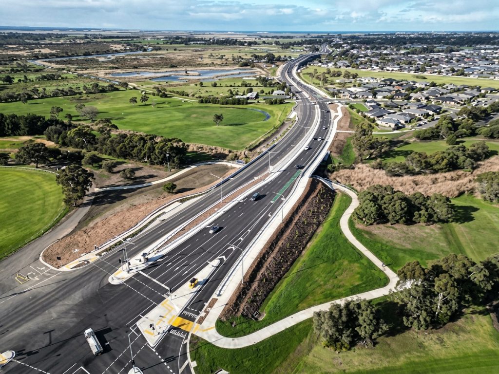 The Barwon Heads Road Upgrade (BHRU) project involves duplication and upgrades to four kilometres of Barwon Heads Road between Settlement Road and Reserve Road.
